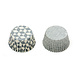 Decora Papieren bakvormpjes geometrisch zilver voor muffins en cupcakes, diam. 50 mm, set van 36