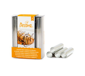 Decora Rvs cannolivormen, 12 cm, set van 8 Decora Rvs cannolivormen, 12 cm, set van 8