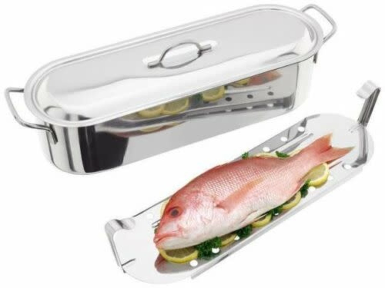 Kitchencraft Stainless steel fish poacher 45cm Kitchencraft Stainless steel fish poacher 45cm