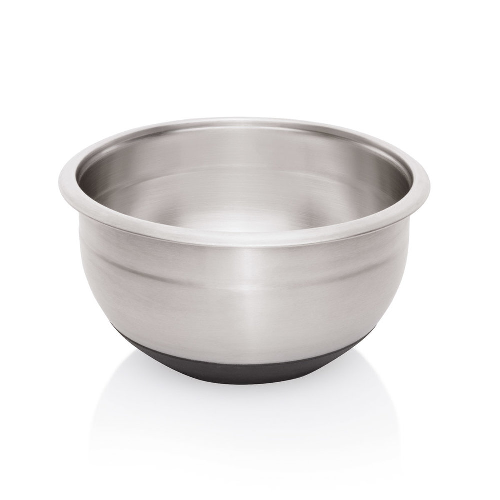 Stainless steel mixing bowl with rubber base 24cm / 5L