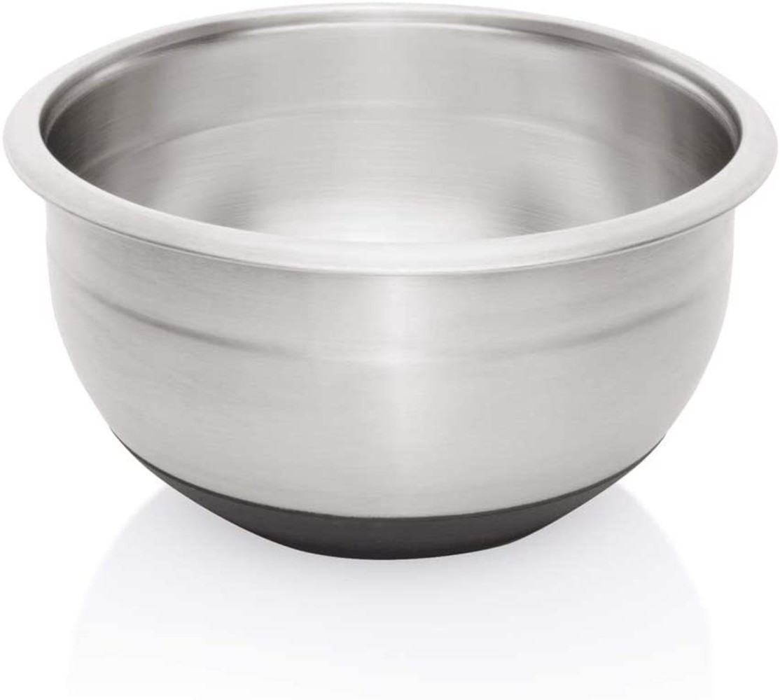 Stainless steel mixing bowl with rubber base 28cm / 8L Stainless steel mixing bowl with rubber base 28cm / 8L