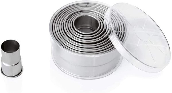 12-piece stainless steel round cutter set 12-piece stainless steel round cutter set