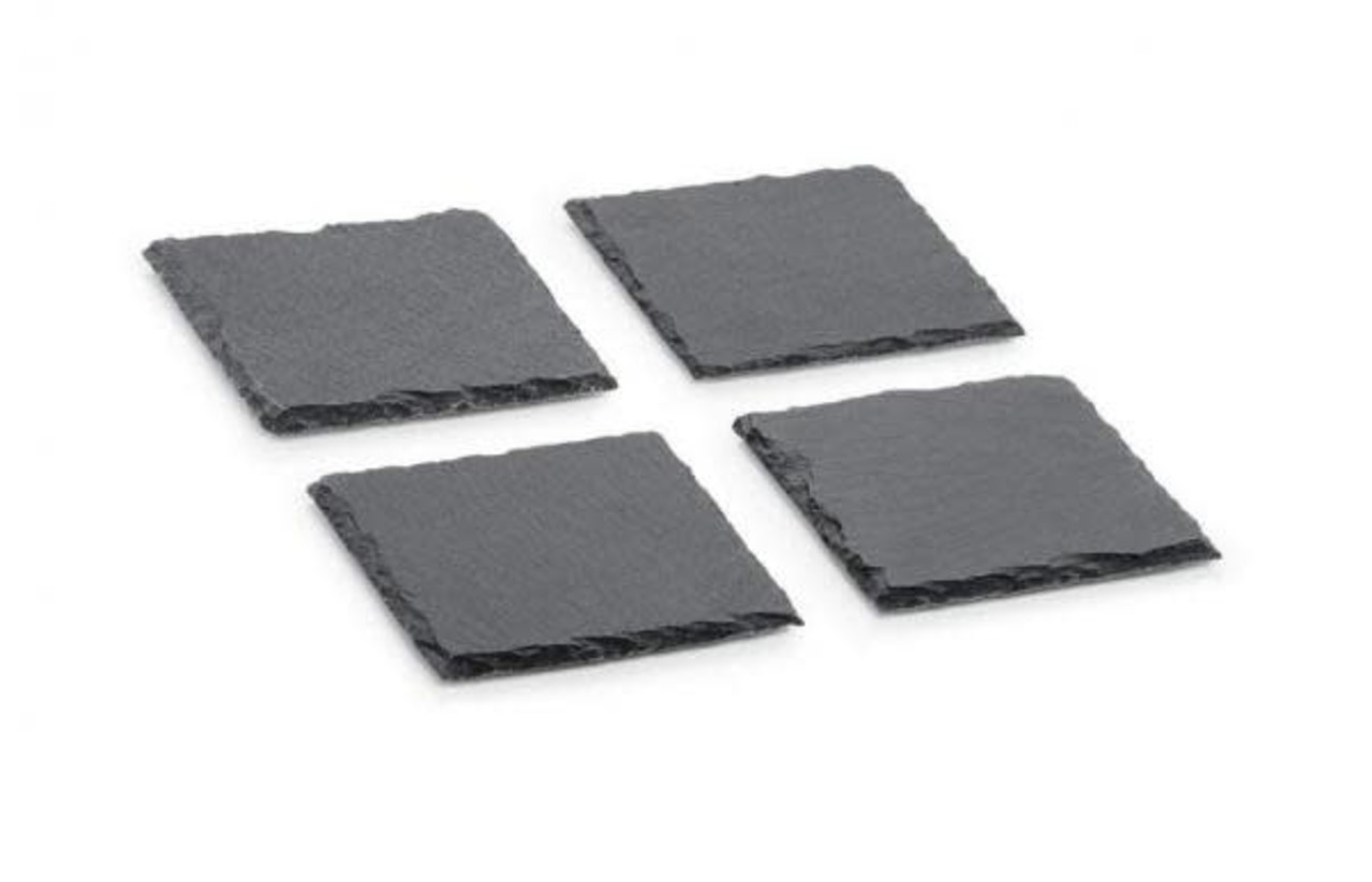 4 leistenen onderzetters 10x10cm 4 leistenen onderzetters 10x10cm