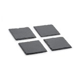 4 leistenen onderzetters 10x10cm 4 leistenen onderzetters 10x10cm