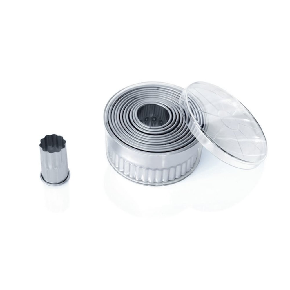 12-piece stainless steel fluted round cutter set 12-piece stainless steel fluted round cutter set