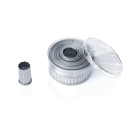 12-piece stainless steel fluted round cutter set 12-piece stainless steel fluted round cutter set