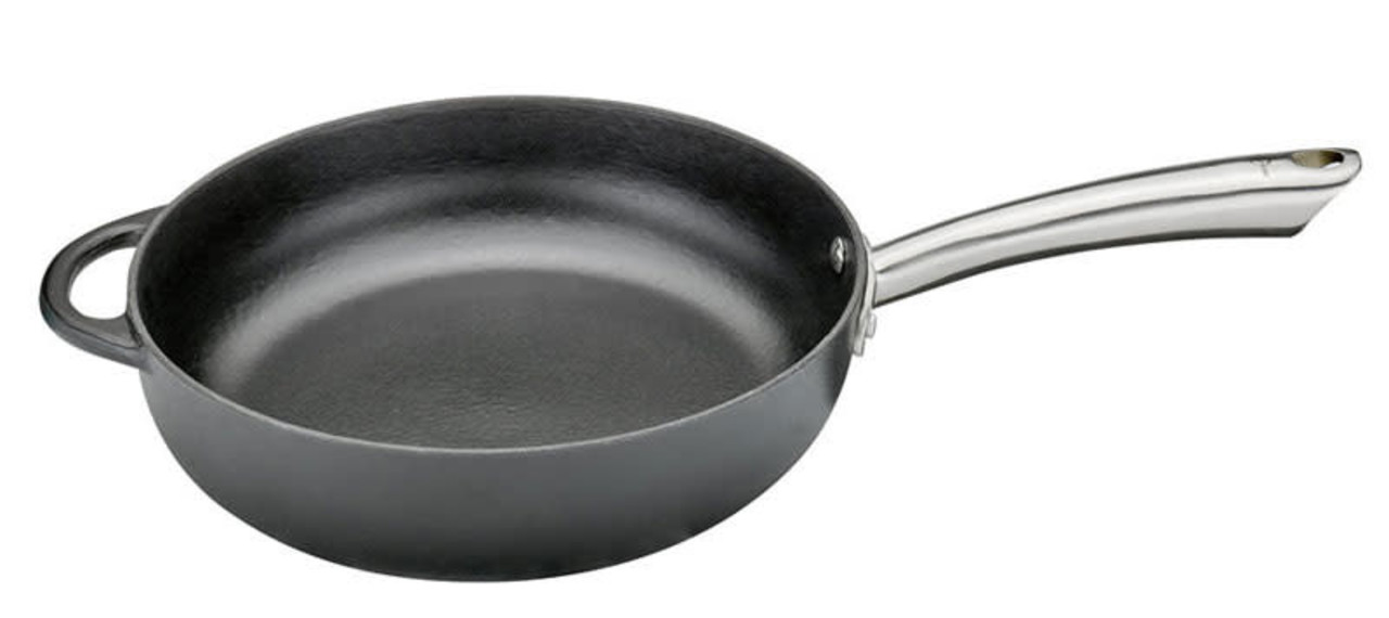 Küchenprofi Geëmailleerd gietijzeren sauteerpan met rvs steel 28cm zwart Küchenprofi Geëmailleerd gietijzeren sauteerpan met rvs steel 28cm zwart