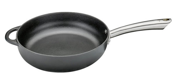 Küchenprofi Geëmailleerd gietijzeren sauteerpan met rvs steel 28cm zwart Küchenprofi Geëmailleerd gietijzeren sauteerpan met rvs steel 28cm zwart
