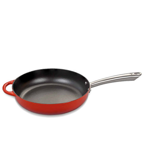 Küchenprofi Geëmailleerd gietijzeren sauteerpan met rvs steel 28cm rood