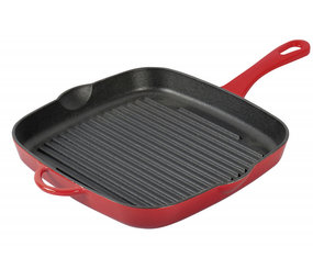 Küchenprofi Gietijzeren grillpan 26cm rood Küchenprofi Gietijzeren grillpan 26cm rood