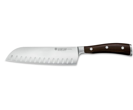 Wüsthof Ikon santoku with hollow edge 17cm / 7” Wüsthof Ikon santoku with hollow edge 17cm / 7”