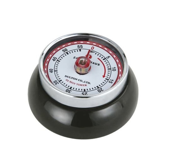 Zassenhaus Wind-up kitchen timer black Zassenhaus Wind-up kitchen timer black