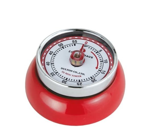 Zassenhaus Wind-up kitchen timer red