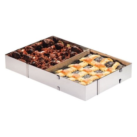 Westmark Adjustable rectangular baking frame with separator Westmark Adjustable rectangular baking frame with separator