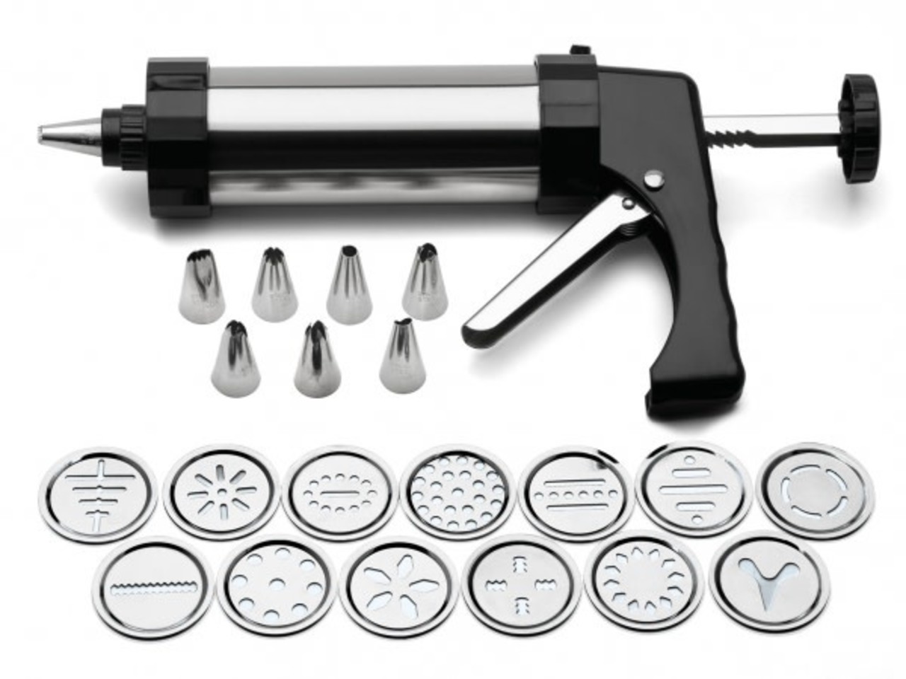 Weis Icing / dough gun 8 nozzles and 13 discs Weis Icing / dough gun 8 nozzles and 13 discs