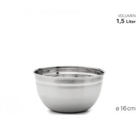 Weis RVS beslagkom 16cm