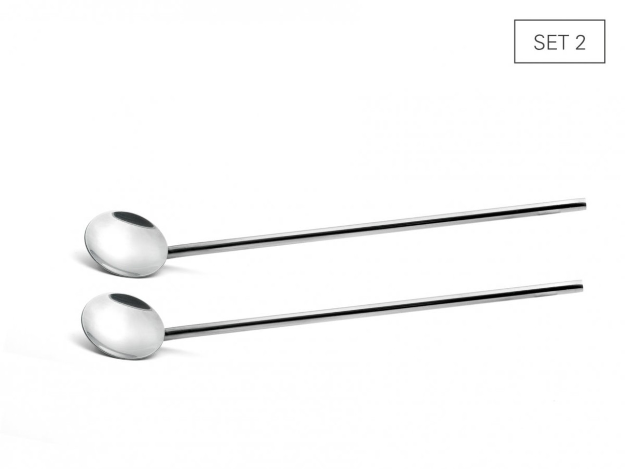 Weis 2 Cocktail spoons with straws Weis 2 Cocktail spoons with straws