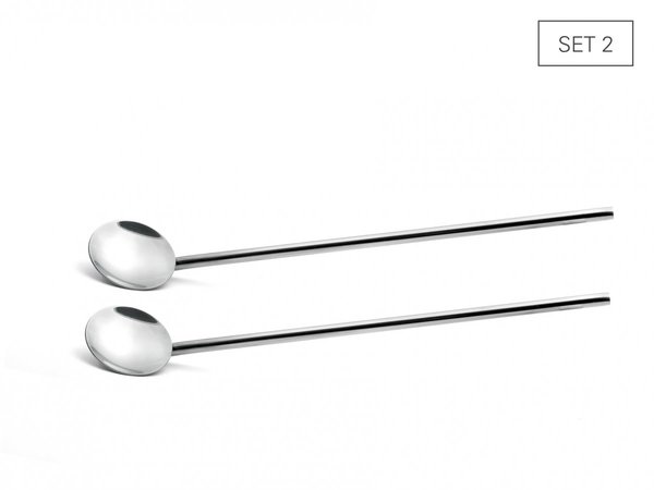 Weis 2 Cocktail spoons with straws Weis 2 Cocktail spoons with straws