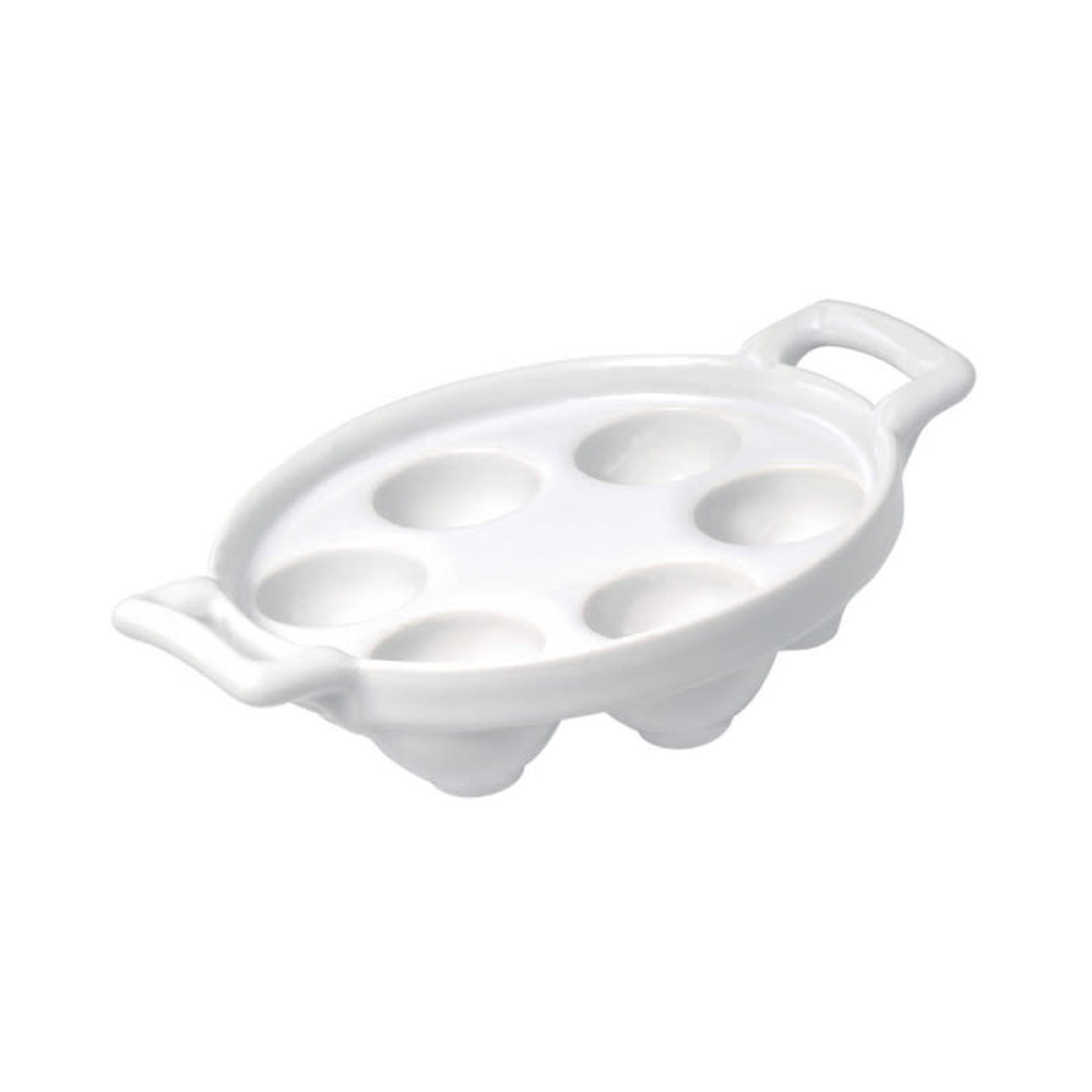 Revol Stoneware 6-hole snail pan white