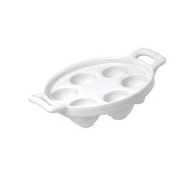 Revol Stoneware 6-hole snail pan white
