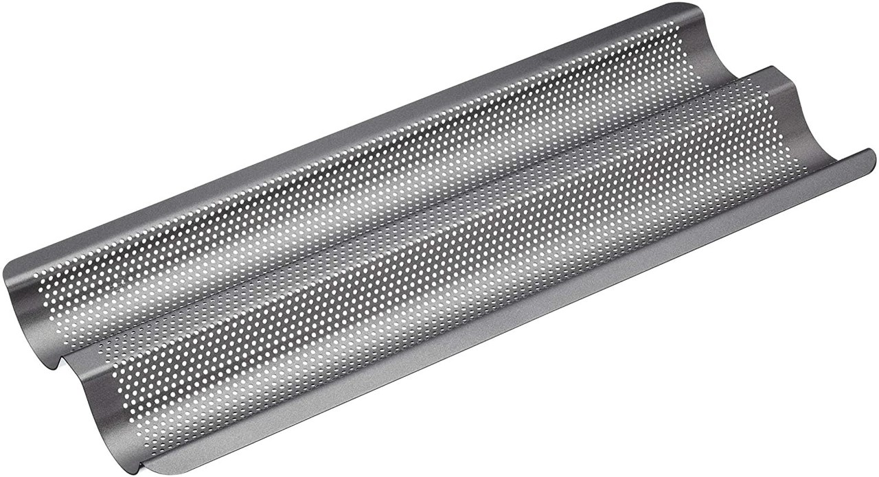 Masterclass Non-stick perforated baguette tray Masterclass Non-stick perforated baguette tray