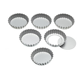 Kitchencraft 6 vlaaivormpjes 10cm Kitchencraft 6 vlaaivormpjes 10cm