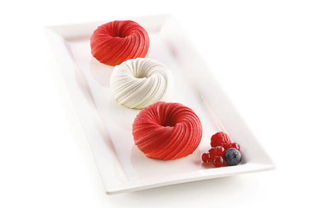 Silikomart Siliconen bakvorm 6x mini Intreccio 7,5cm