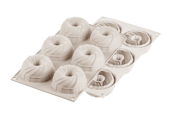 Silikomart Silicone mold 6x “Mini Intreccio” 7,5cm