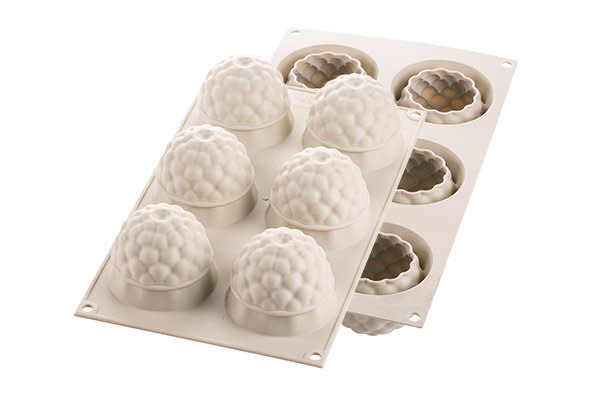 Silikomart Siliconen bakvorm 6x Segreti del Bosco 6,5cm