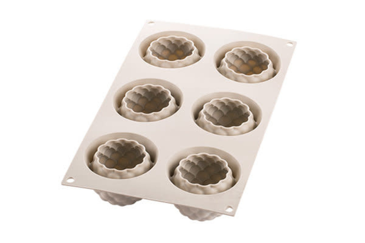 Silikomart Siliconen bakvorm 6x Segreti del Bosco 6,5cm