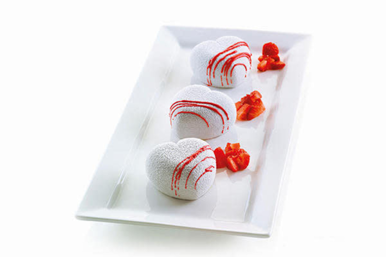 Silikomart 3D siliconen vorm 8x Cuoricino 6,5cm