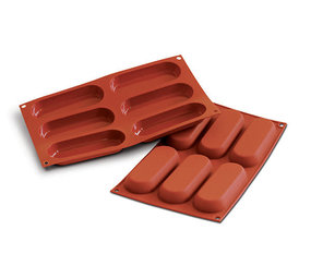 Silikomart Silicone mold 6 x eclair 12,7cm