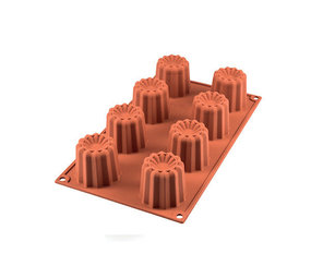 Silikomart Siliconen vorm 8 x canelé 3,5cm