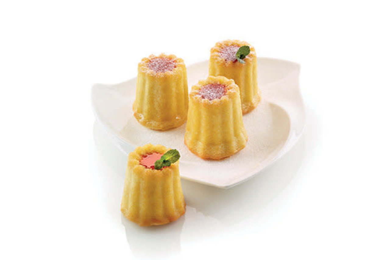 Silikomart Silicone mold 8 x canelé 3,5cm