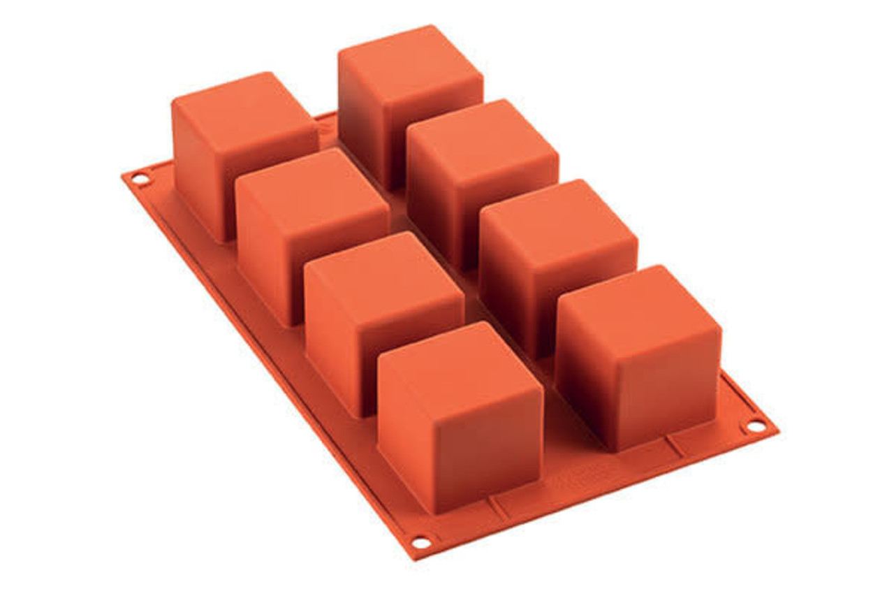Silikomart Silicone mold 8 x cube 5cm