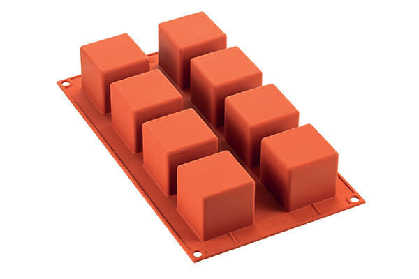 Silikomart Silicone mold 8 x cube 5cm