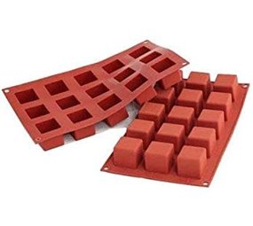 Silikomart Siliconen vorm 15 x kubus 3,5cm