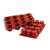 Silikomart Siliconen vorm 12 x cilinder diep 4,8cm