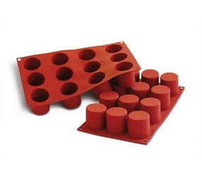 Silikomart Silicone mold 12 x deep cylinder 4,8cm