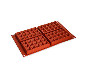 Silikomart Silicone mold 4 x waffle 13x8cm