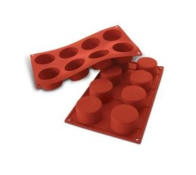 Silikomart Silicone mold 8 x cylinder 6cm