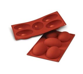 Silikomart Siliconen vorm 5 x half ei 10cm