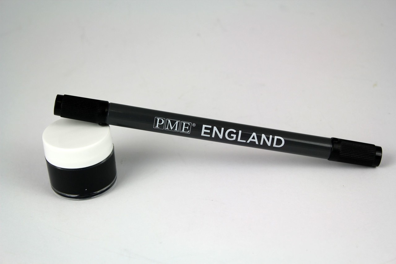 PME 2-zijdige pen met eetbare inkt "Black" 1,5/2,5mm met navulling PME 2-zijdige pen met eetbare inkt "Black" 1,5/2,5mm met navulling