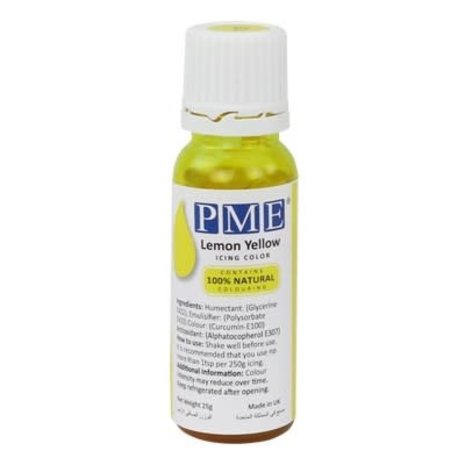 PME Liquid Food coloring 25g "Lemon Yellow"