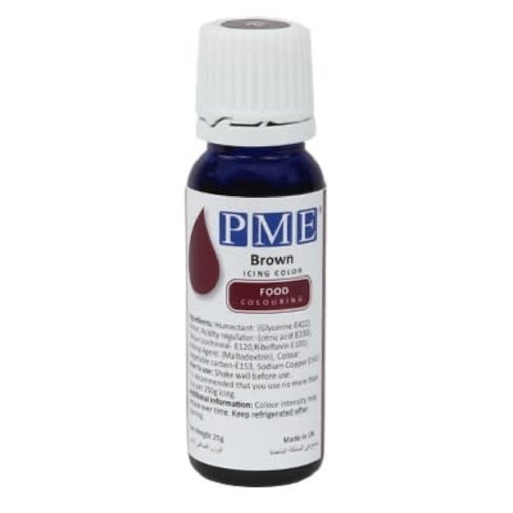 PME Liquid Food coloring 25g "Brown" PME Liquid Food coloring 25g "Brown"