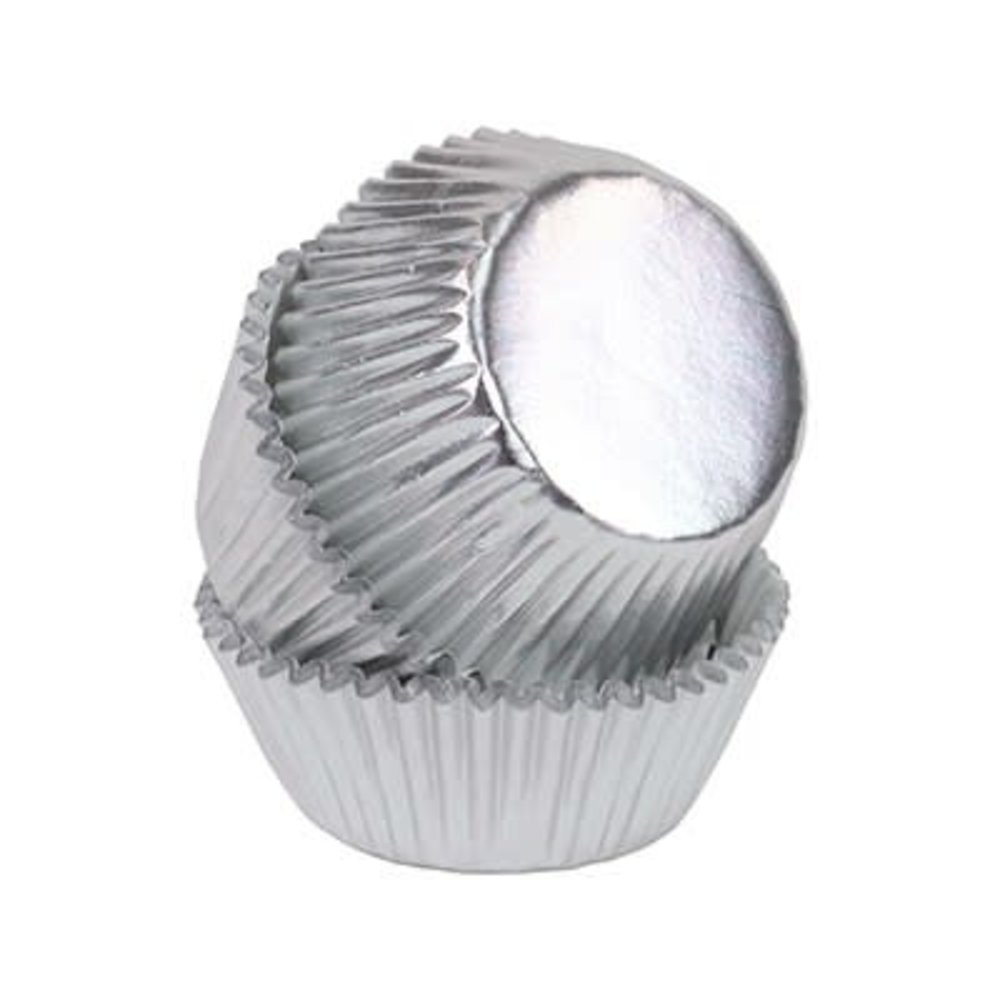 PME 45 metallic zilveren mini-cupcakevormen PME 45 metallic zilveren mini-cupcakevormen