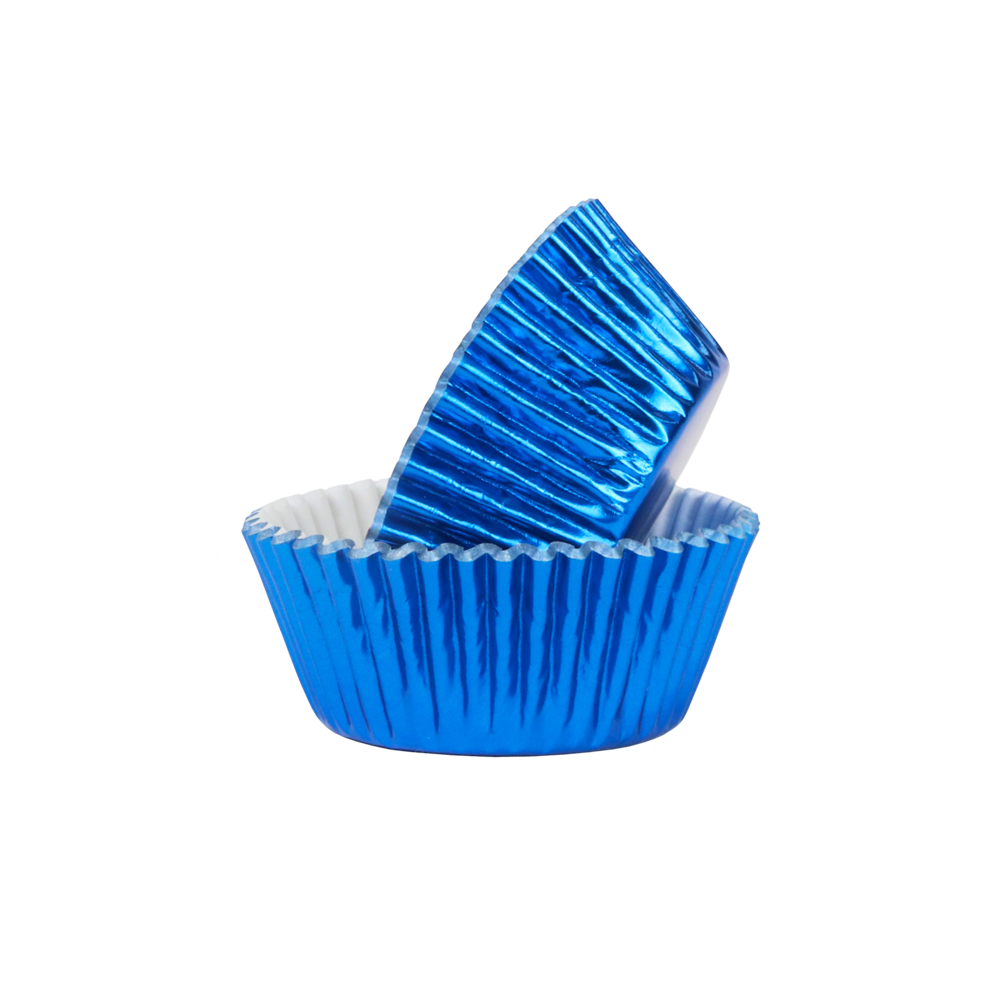 PME 30 metallic blue cupcake cases