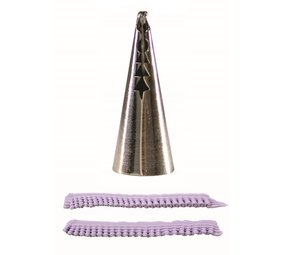 PME Piping nozzle "frill tube multiple waved"