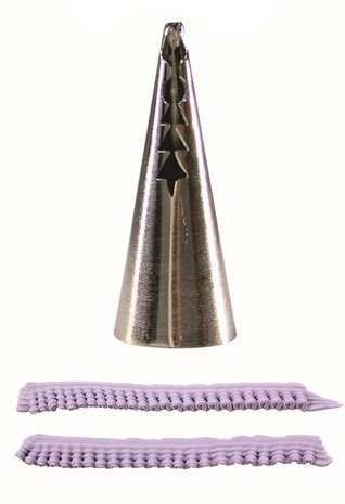 PME Spuitmondje "frill tube multiple waved design"