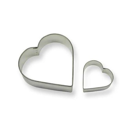 PME 2-piece cookie cutter set – hearts PME 2-piece cookie cutter set – hearts